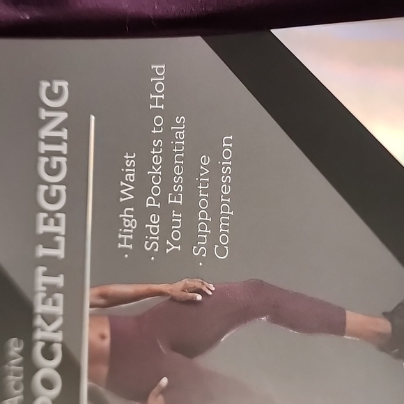 Members mark NEW active Pocket Legging Set - Black and Purple - Picture 6 of 6